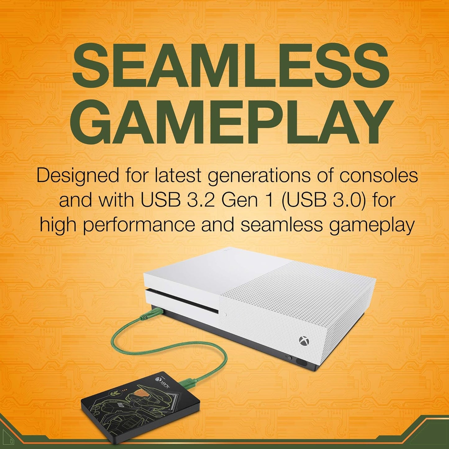 Seagate STEA2000431 Game Drive for Xbox 2TB - Halo Master Chief Edition