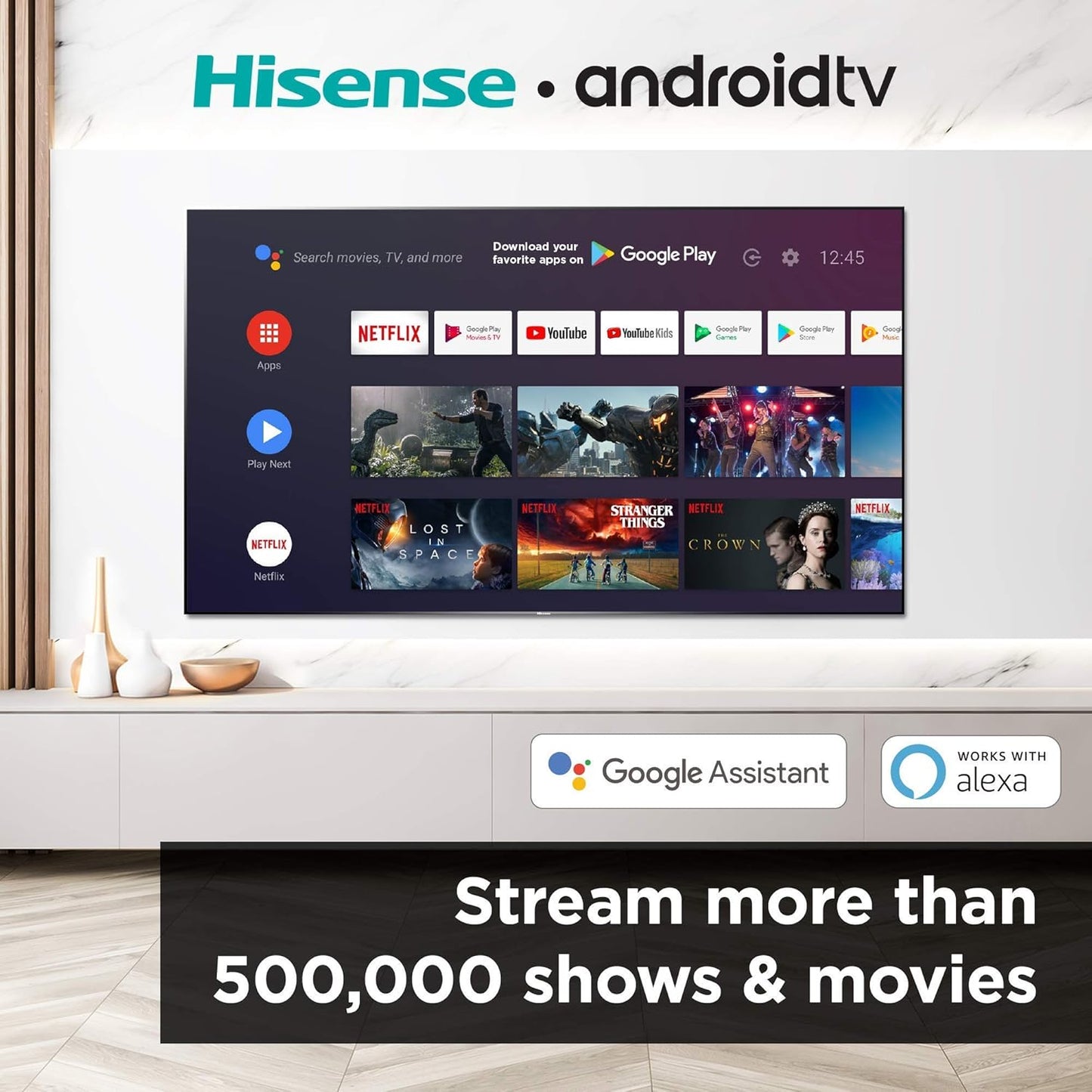 Hisense H9 Quantum Series 55H9G Android 4K TV (Renewed)