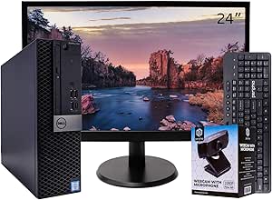Dell 5050 Desktop i7 16GB 500GB SSD 23.6in Monitor Webcam Renewed