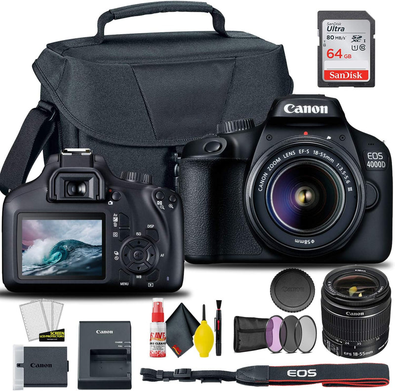 Canon 2628C003AA EOS 4000D DSLR 18-55mm Lens Bundle Renewed — main product image