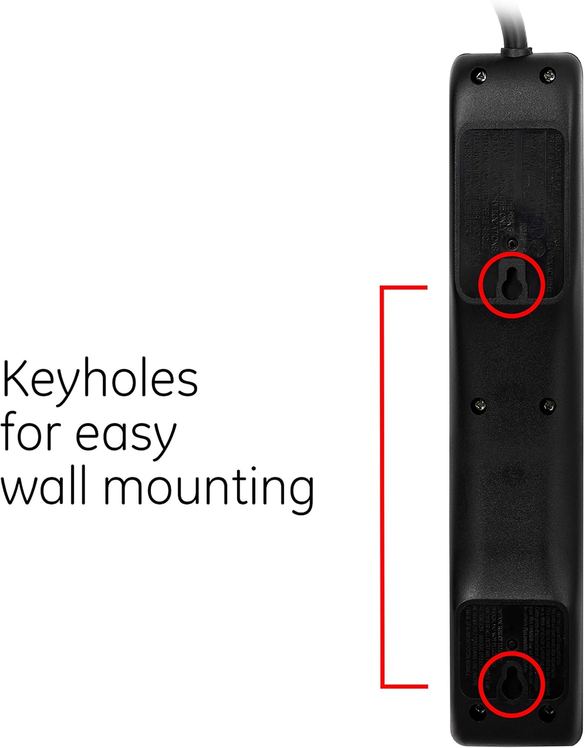 GE DFTQ-R188 6-Outlet Surge Protector 15Ft 4-Pack