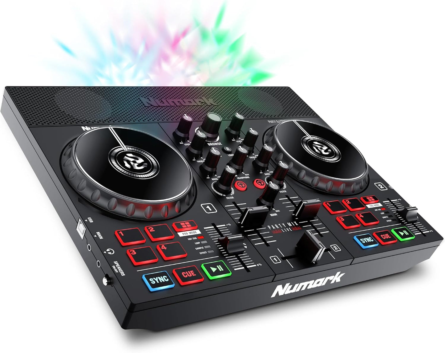 Numark Party Mix Live DJ Controller with Speakers & Lights