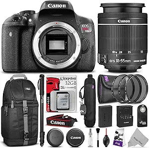 Canon KM0797 EOS Rebel T6i DSLR + 18-55mm Lens Bundle