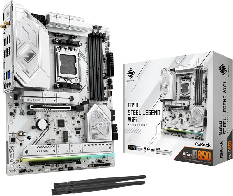 ASRock B850 Steel Legend WiFi AMD Ryzen Motherboard — main product image