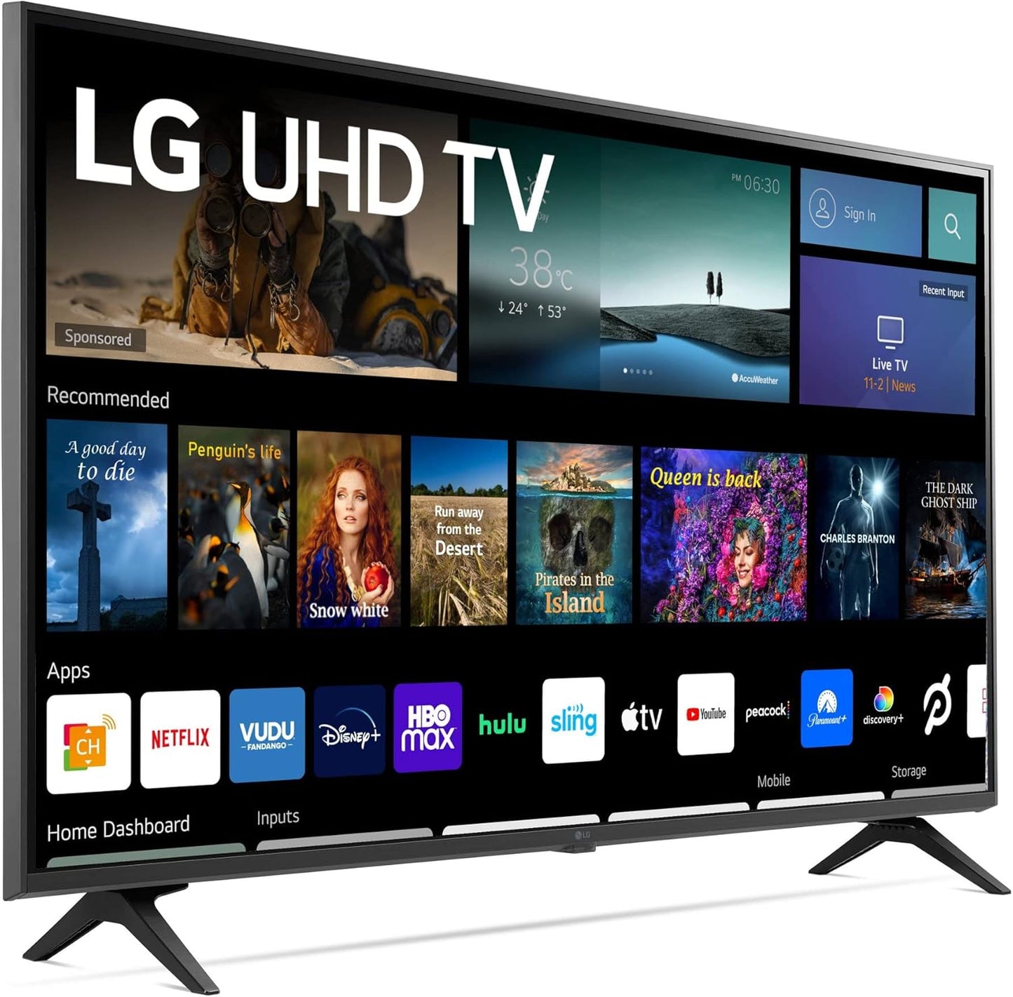LG 43UQ7070Z 43-Inch 4K WebOS Smart TV (Renewed)
