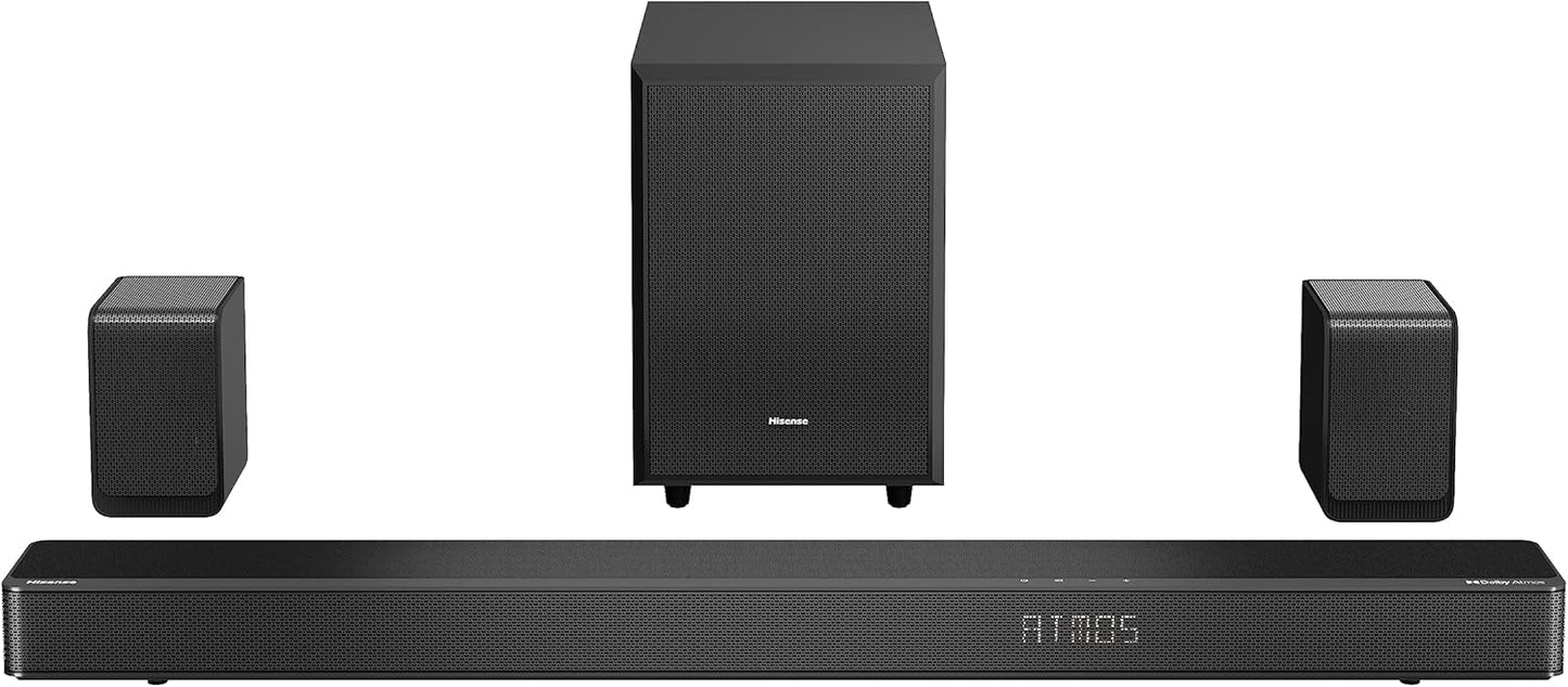 Hisense AX5125H 5.1.2 Dolby Atmos Soundbar & Subwoofer (Renewed)