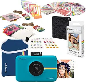 Polaroid AMZASK8STBL Snap Touch Camera Bundle - Blue