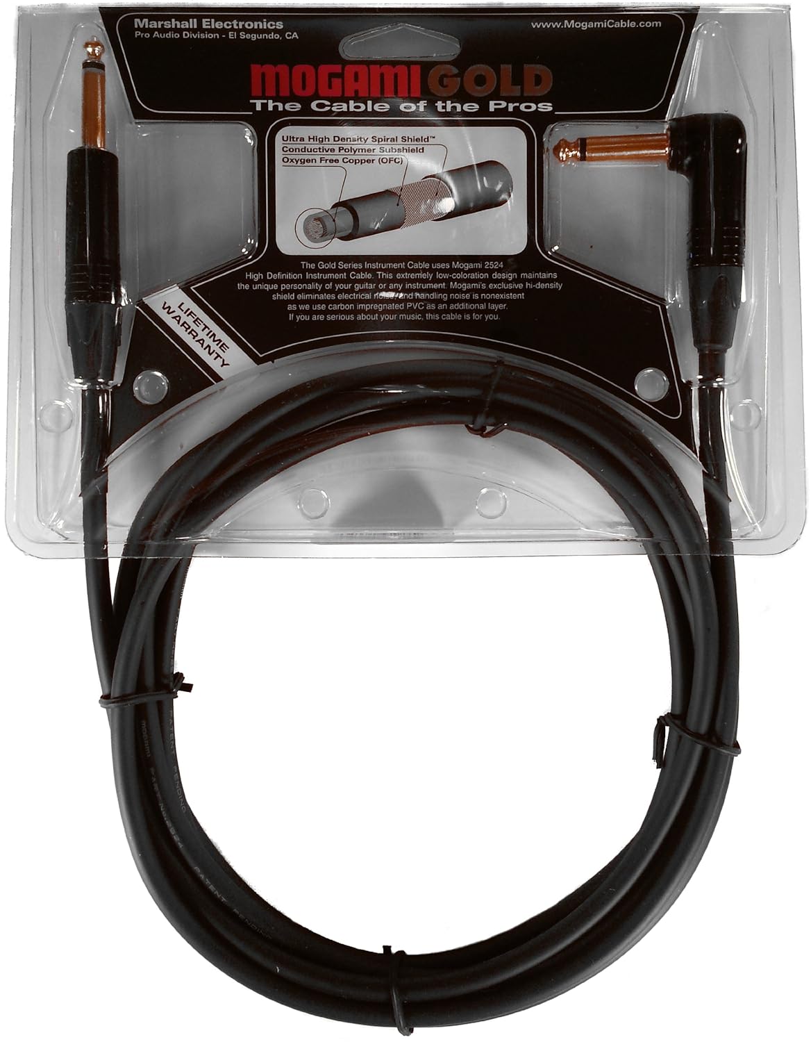 Mogami Gold Instrument 10R Guitar Cable - 10 ft