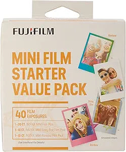 Fujifilm 600017191 Instax Mini Film Starter Pack - 40 Exposures