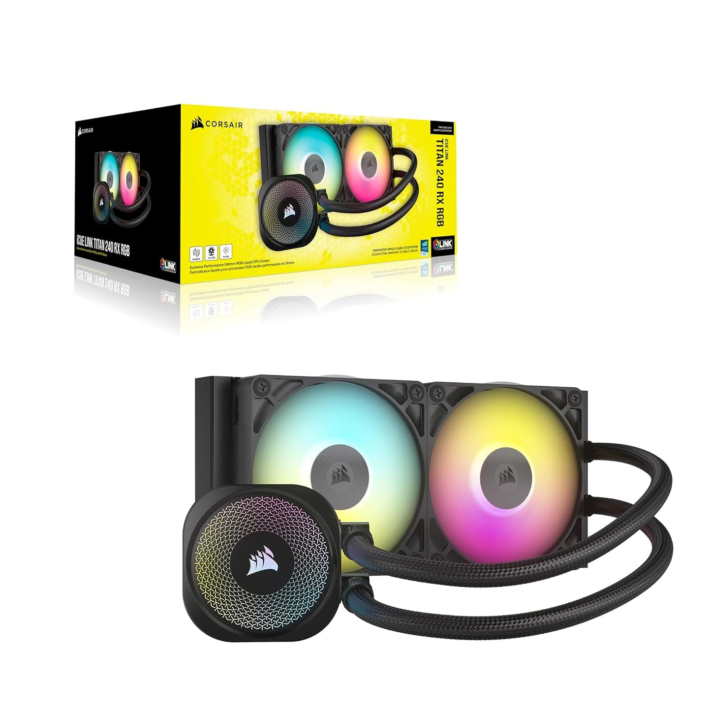 Corsair CW-9061016-WW iCUE Link Titan 240 RX RGB Liquid CPU Cooler