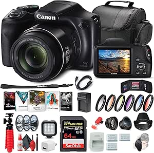 Canon SX540 HS PowerShot Digital Camera Bundle (Renewed)