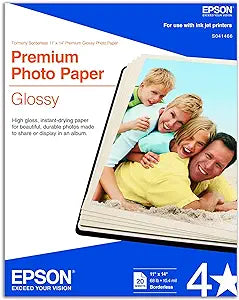 Epson S041466 11x14 Premium Glossy Photo Paper 20-Sheets