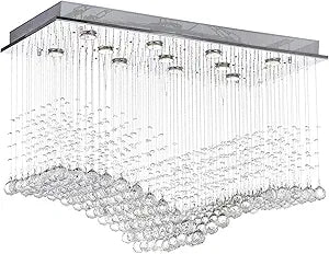 Misc 11 Light Flush Mount Chrome Stainless Steel