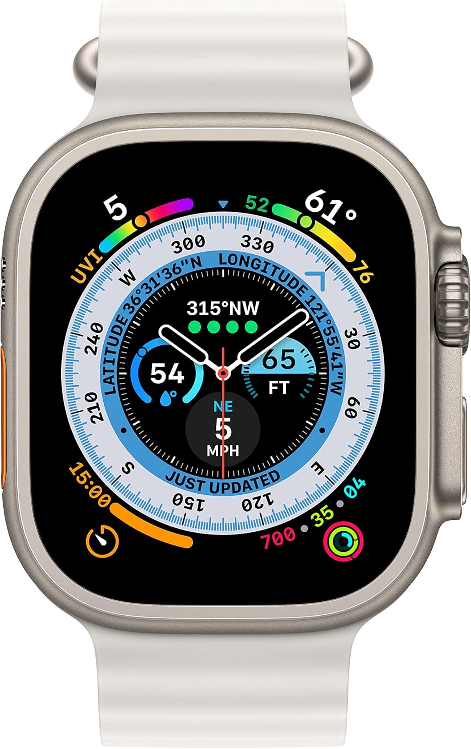 Apple MNH83LL/A Watch Ultra Titanium White Band (Renewed)