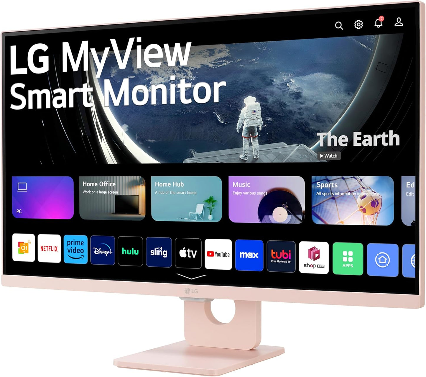 LG 27SR50F-P 27" FHD MyView Smart Monitor - Pink