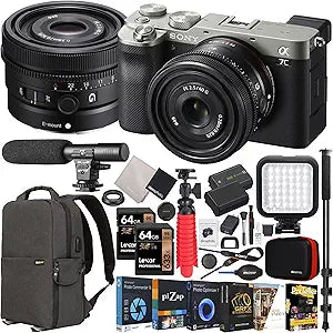 Sony E40SNILCE7CSX11 a7C 40mm Lens Bundle - Silver