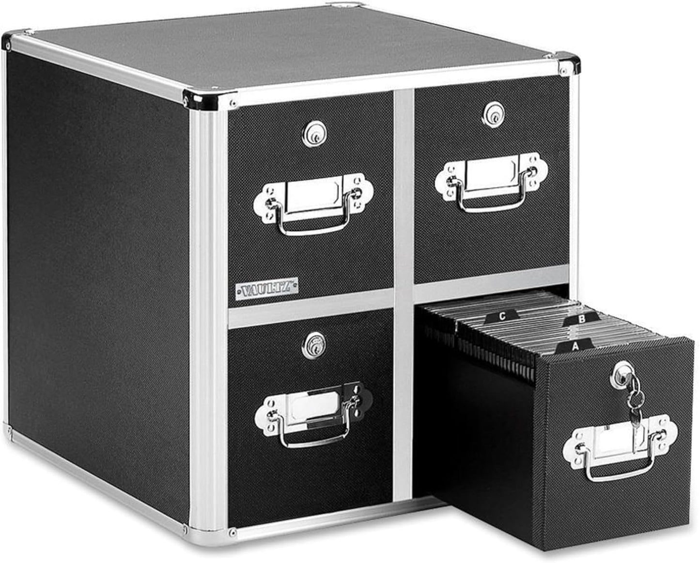Vaultz VZ01049 Locking CD File Cabinet Organizer 660 Capacity