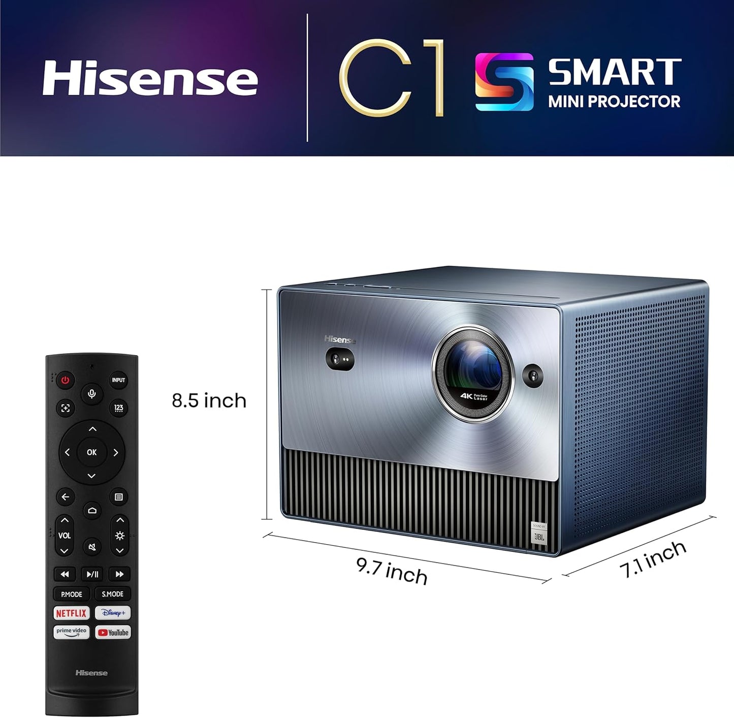 Hisense C1 Mini Laser Projector (Renewed)