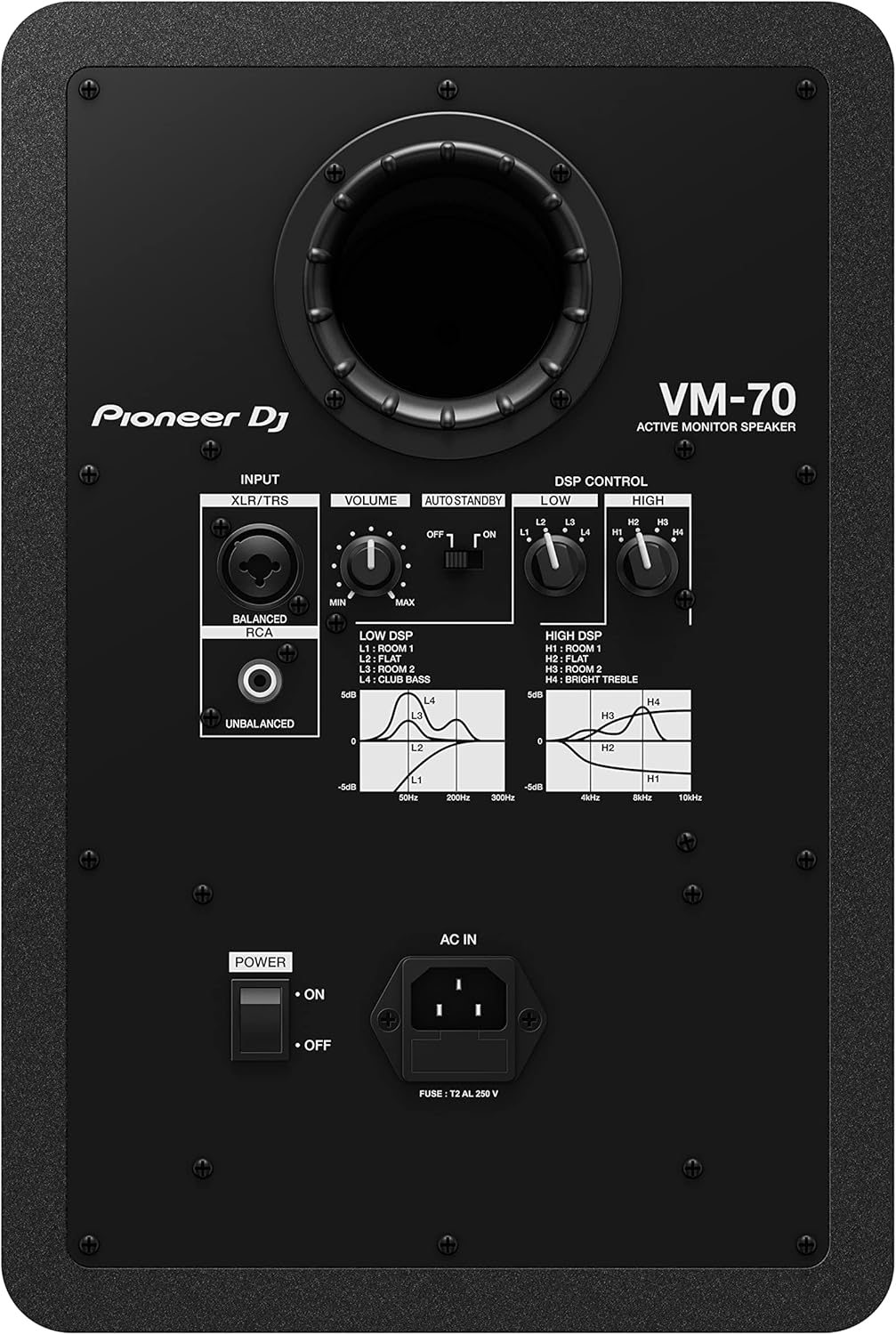 Pioneer DJ VM-70PDJ 6.5-inch Active Monitor Speaker Black