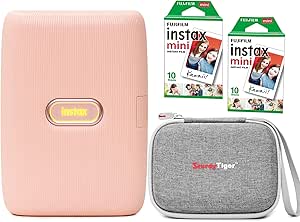 Fujifilm Mini Link Smartphone Printer Bundle: Instax Film, Case