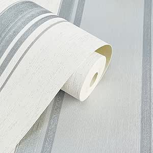Crown M0853 Synergy Stripe Grey Wallpaper - Modern Design