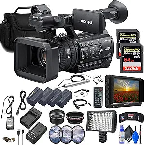 Sony PXW-Z150 4K Camcorder Bundle w/ Monitor, Mic, & More