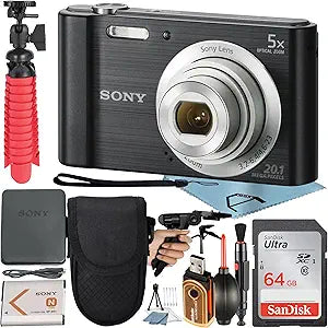 Sony W800 Cyber-Shot 20.1MP Digital Camera Bundle