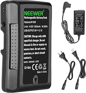 Neewer 10099647 95Wh V-Mount Battery with D-Tap Charger Cable