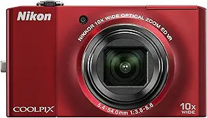 Nikon S8000 Red Coolpix 14.2MP 10x Zoom Camera