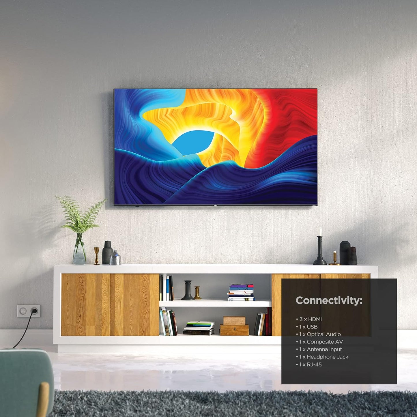 JVC LT50MAW8 50-Inch 4K QLED Roku Smart TV HDR