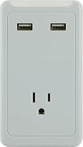 GE 14562 Charging Station - 1 Outlet, 2 USB Ports