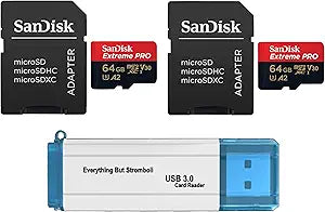 SanDisk 4351664716 Extreme Pro 64GB Micro SDXC GoPro Bundle