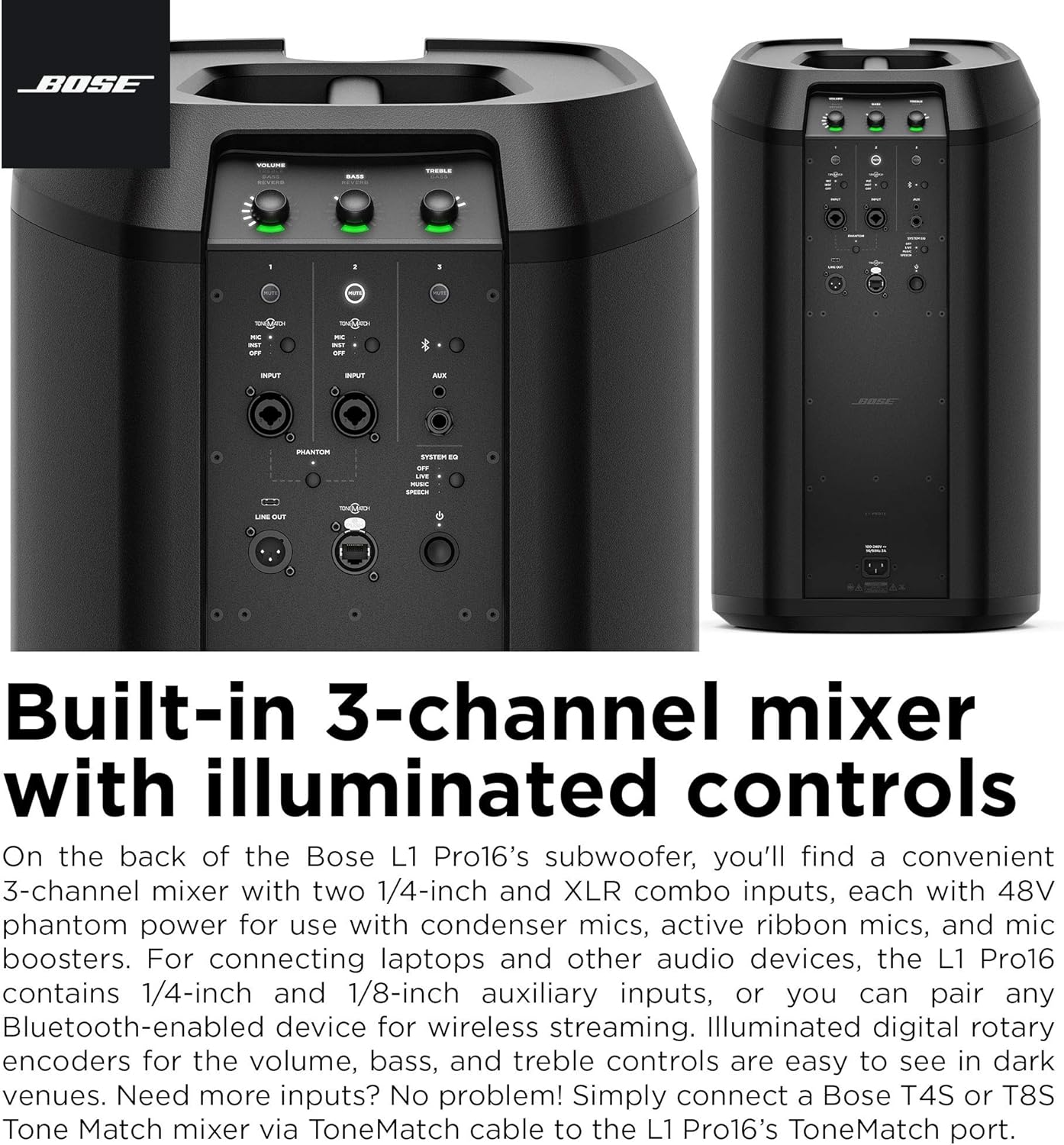 Bose 840920-1100 L1 Pro16 Portable PA System - Bluetooth Mixer
