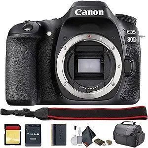 Canon 1263C004 EOS 80D DSLR Camera Bundle Renewed