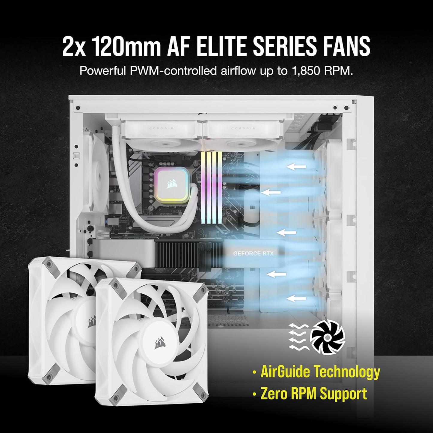 Corsair H100i RGB Elite 240mm Liquid CPU Cooler White
