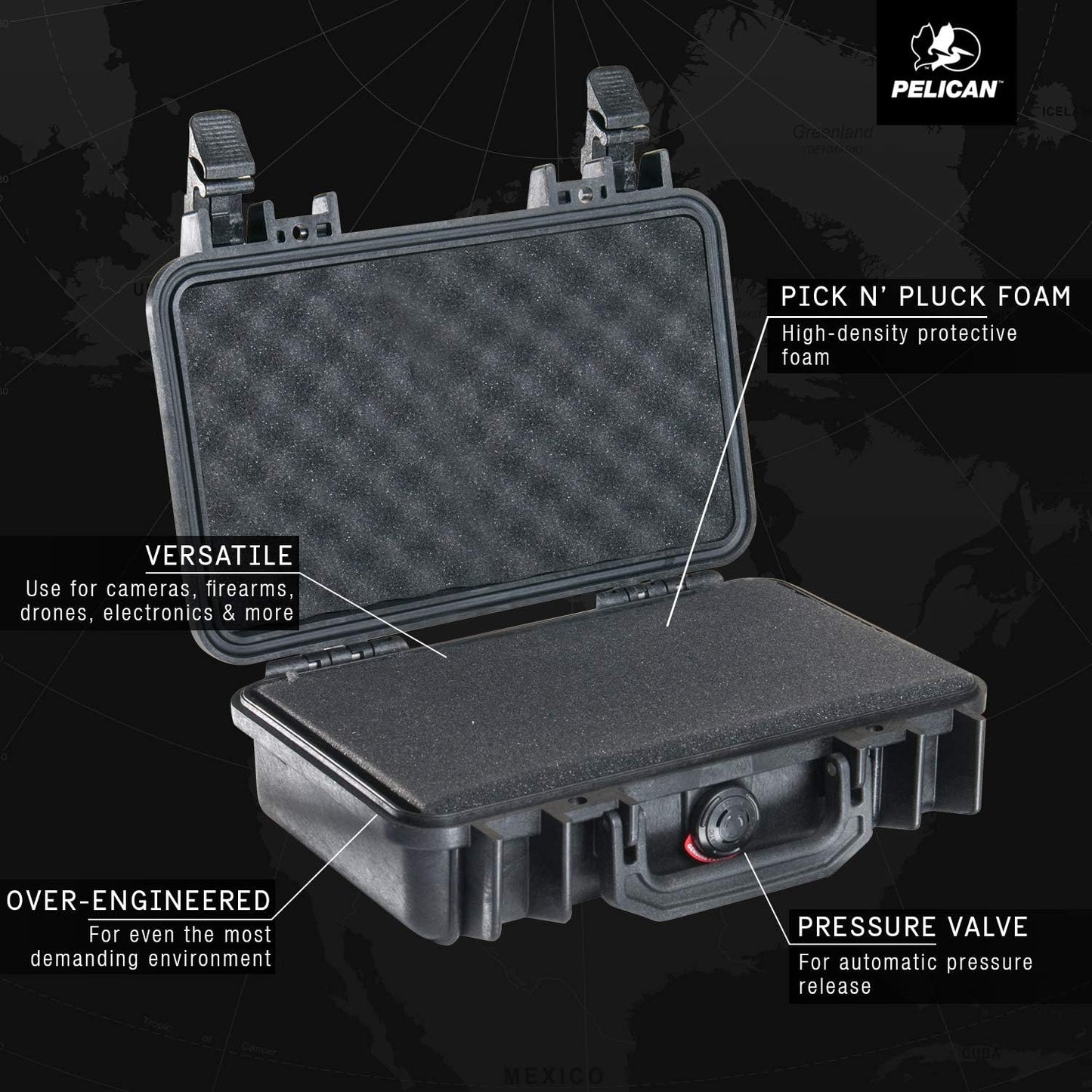 Pelican 1170-000-110 Protective Case with Foam - Black
