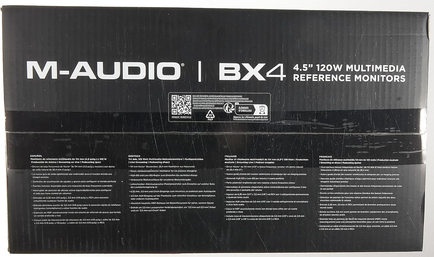 M-Audio BX4 Studio Monitors - 4.5 Inch PC Speakers