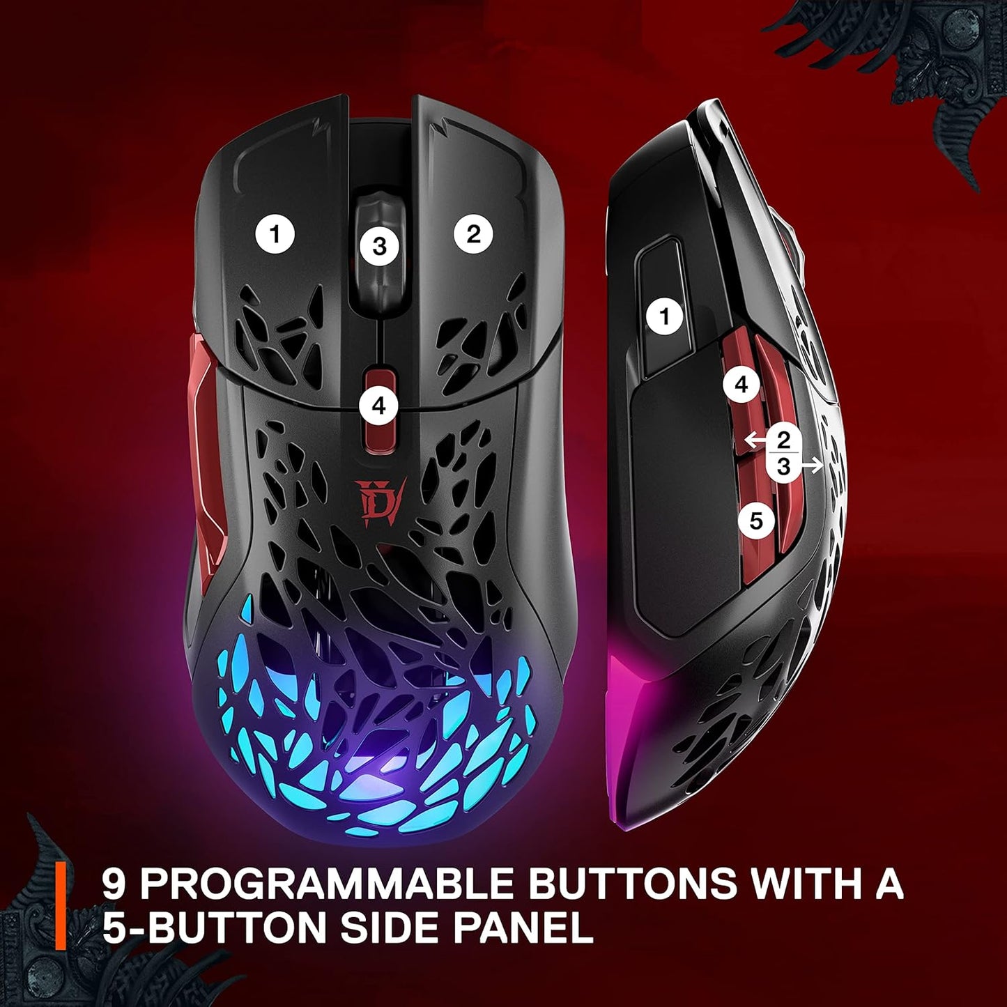 SteelSeries Aerox 5 Wireless Diablo IV Gaming Mouse