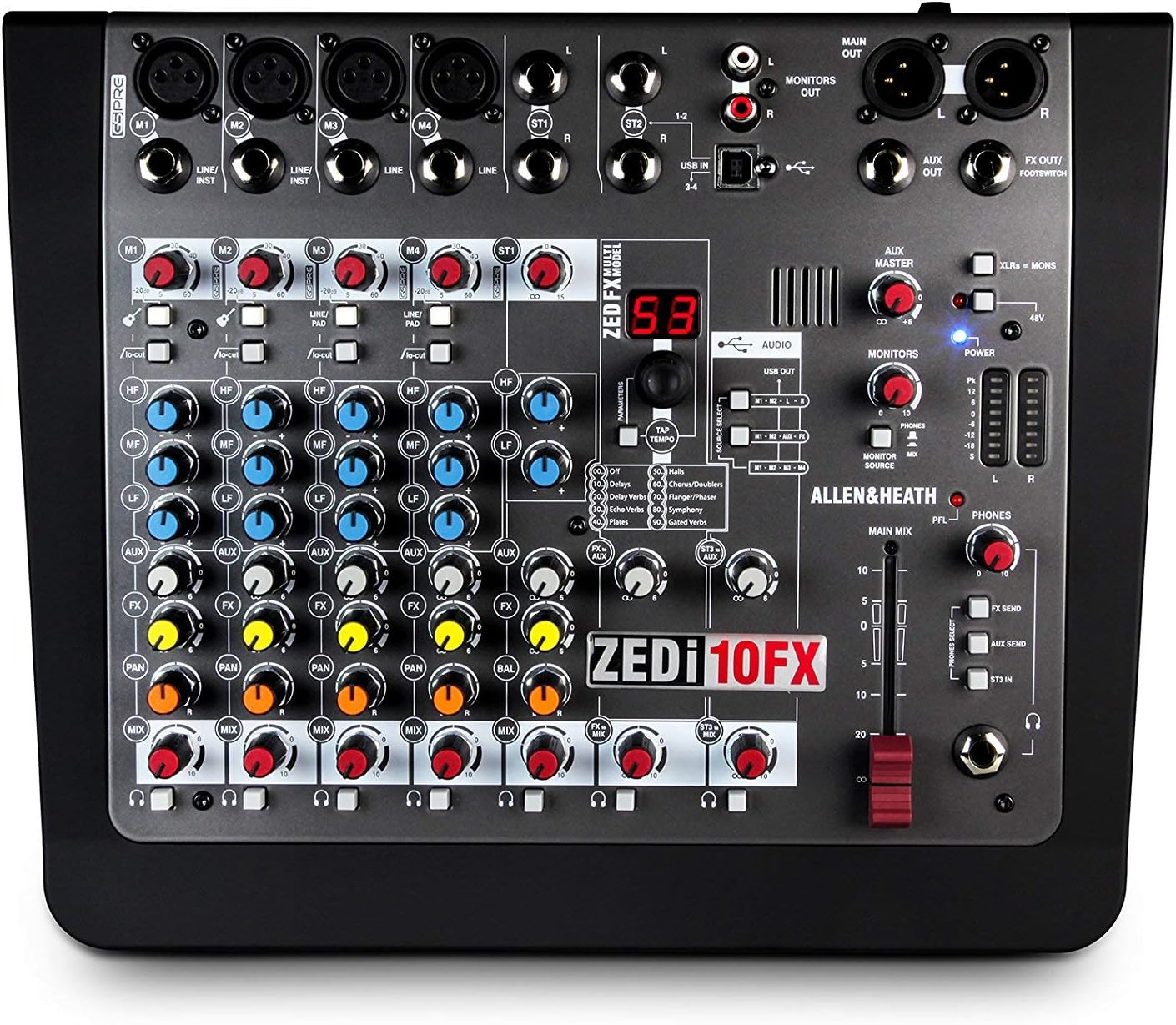 Allen & Heath ZEDi-10FX 10-Channel Analog Mixer Renewed
