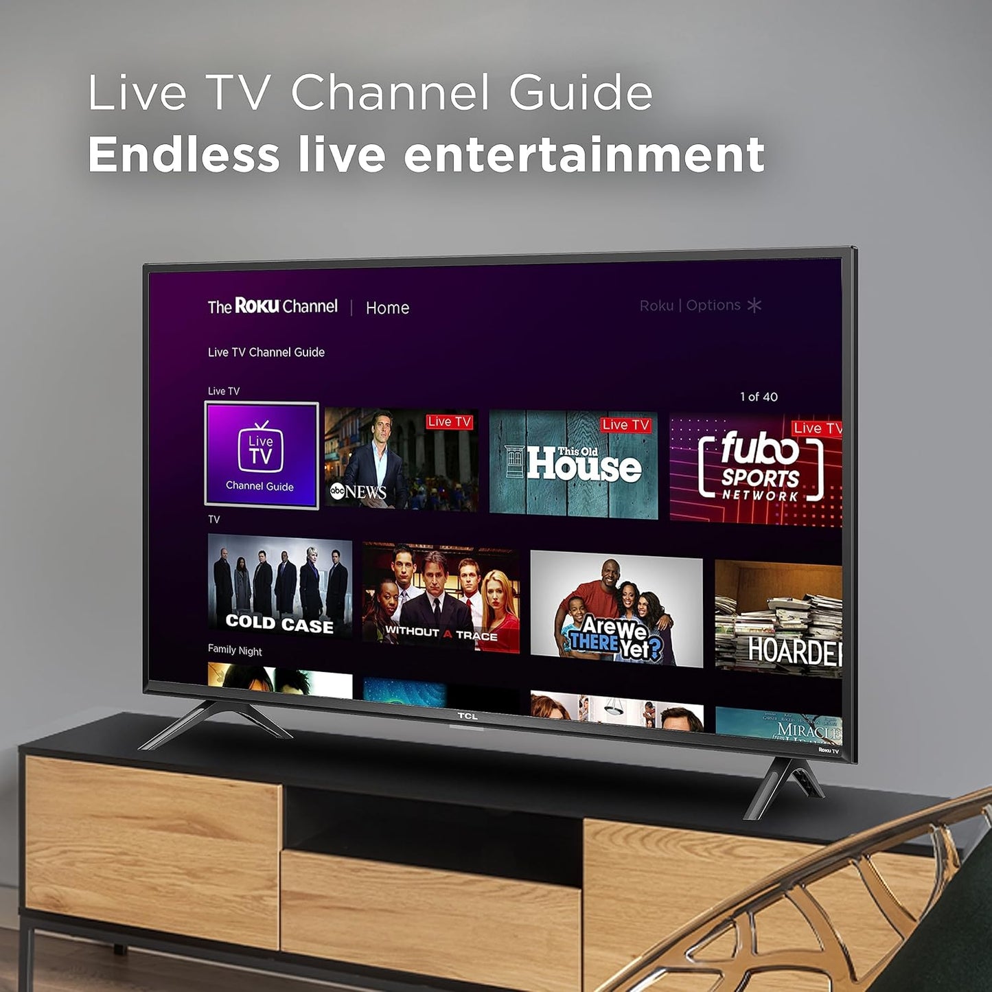 TCL 40S355 40" Class 3-Series Full HD 1080p Roku Smart TV