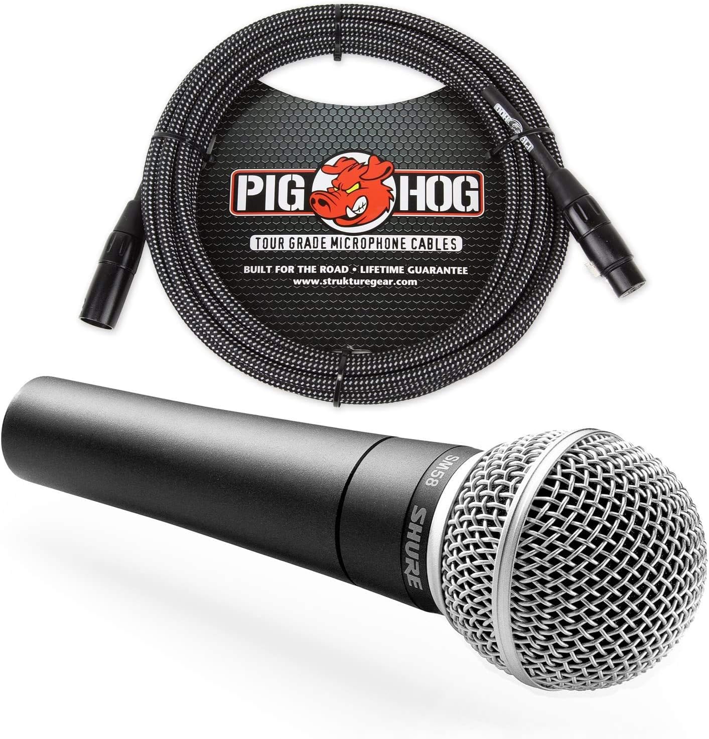 Shure 4330235796 SM58 Vocal Microphone XLR Cable Bundle