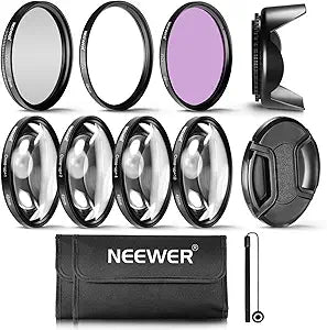 Neewer 49mm UV CPL FLD Close-Up Lens Filter Kit
