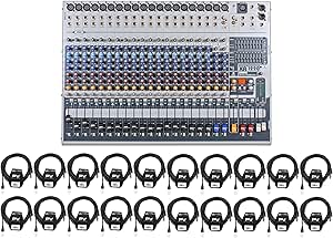 Peavey XR1220+(20) PV 20' Mic Cables Powered Mixer Console