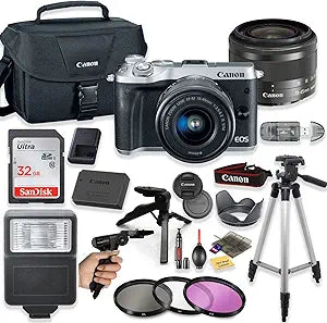 Canon M6 Mirrorless Camera Bundle + 15-45mm Lens