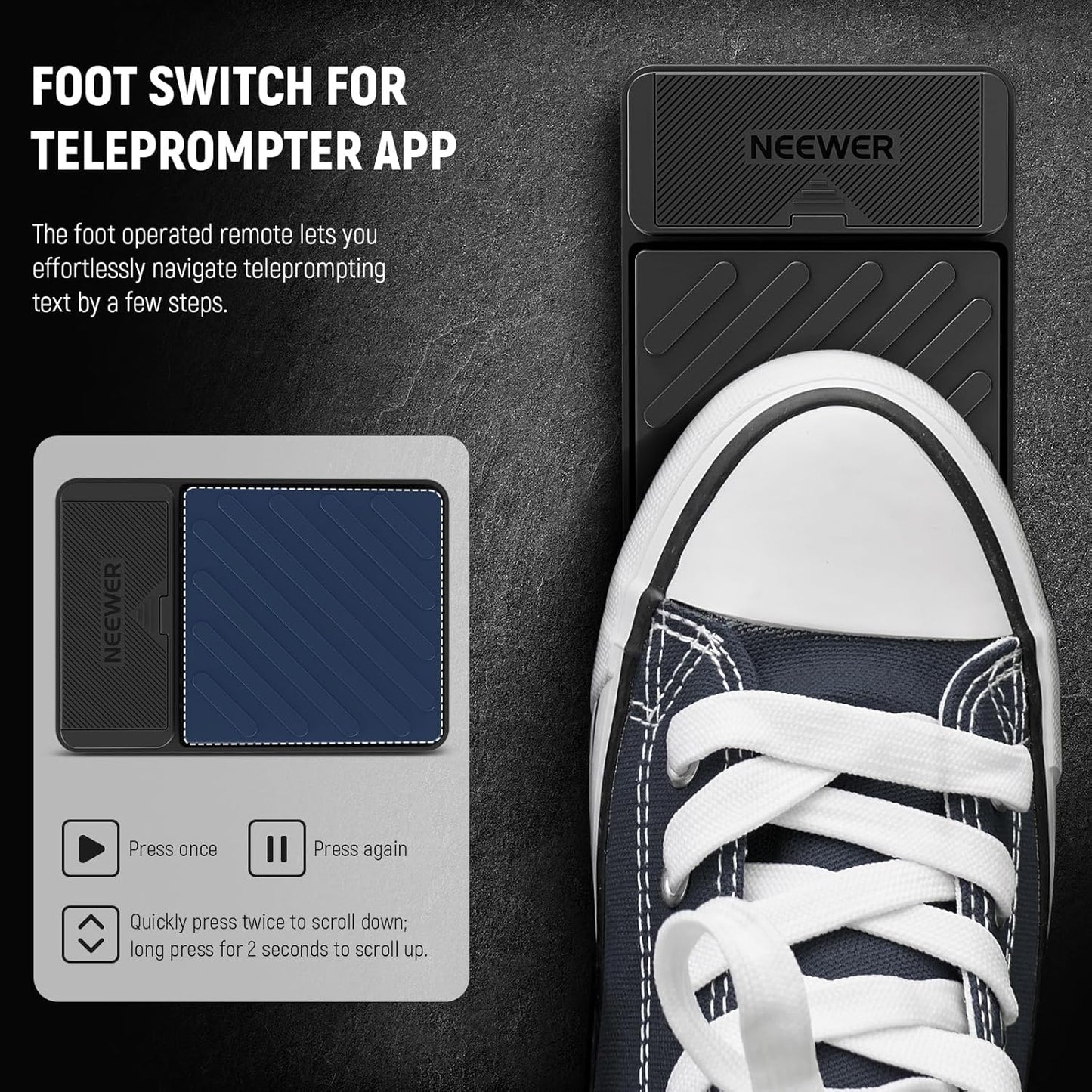 Neewer 10104437 Teleprompter App Foot Switch