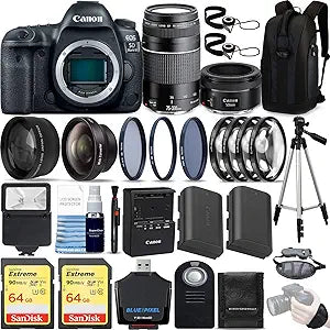 Canon EOS 5D Mark IV DSLR 50mm 75-300mm Lens Kit