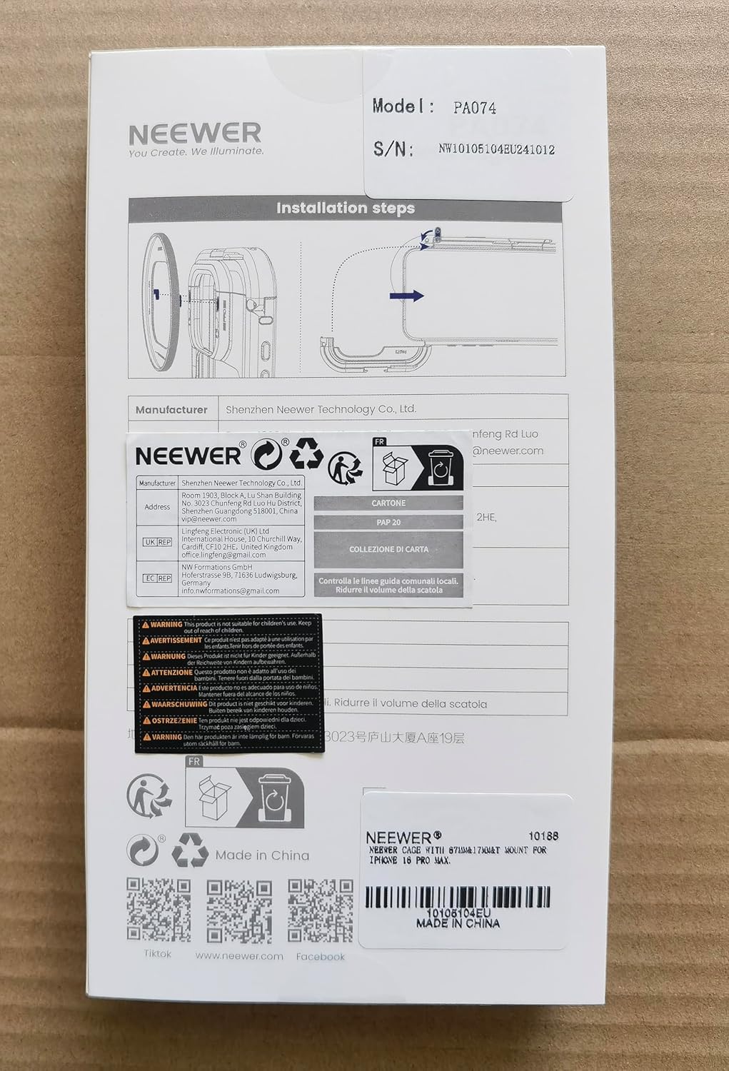 Neewer 10105104 iPhone 16 Pro Max Cage - Video Rig Stabilizer