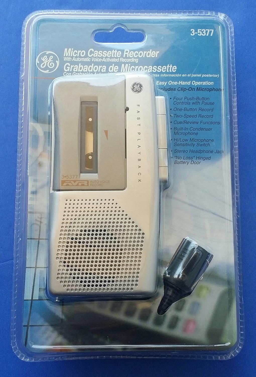 GE EX29449CE2-A Microcassette Recorder 2-Speed