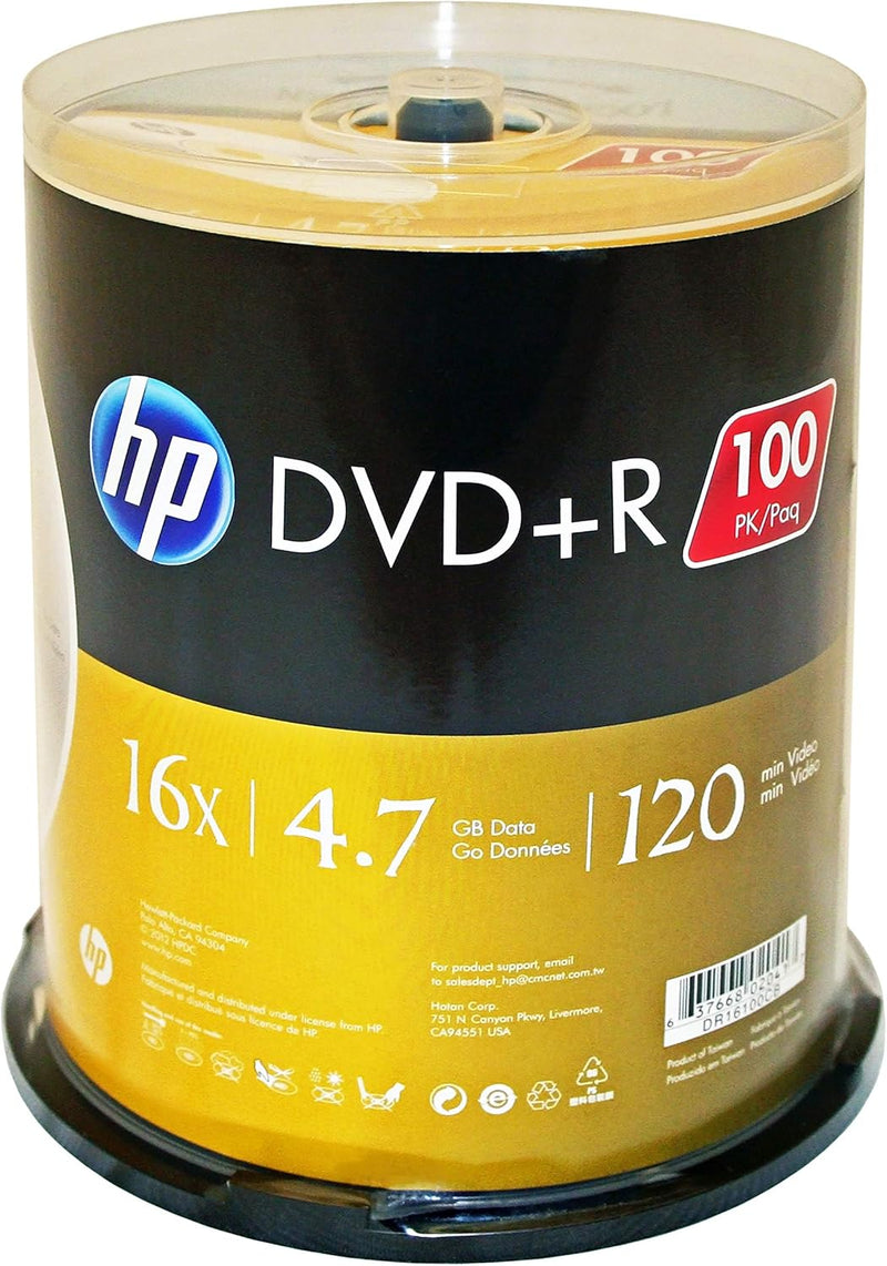 HP NotAvailable DVD+R 100PK Spindle — main product image