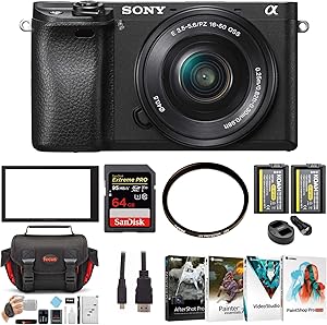 Sony ILCE6300LB a6300 Mirrorless Camera 16-50mm Lens Bundle